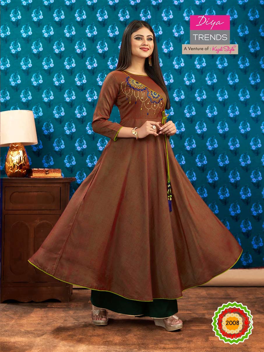 Iconic City Vol-2 Diya Trends Rayon Embroidery Kurti Iconic City Vol-2 Diya Trends Rayon Embroidery Kurti